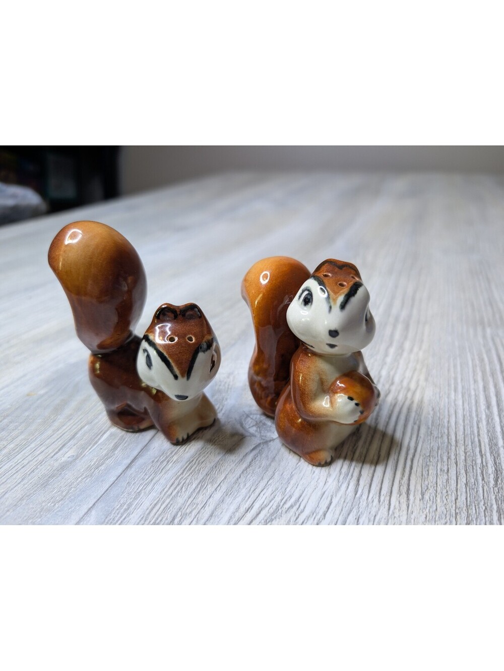 Vintage Ceramic Squirrel Salt and Pepper Shakers Made in Germany‎